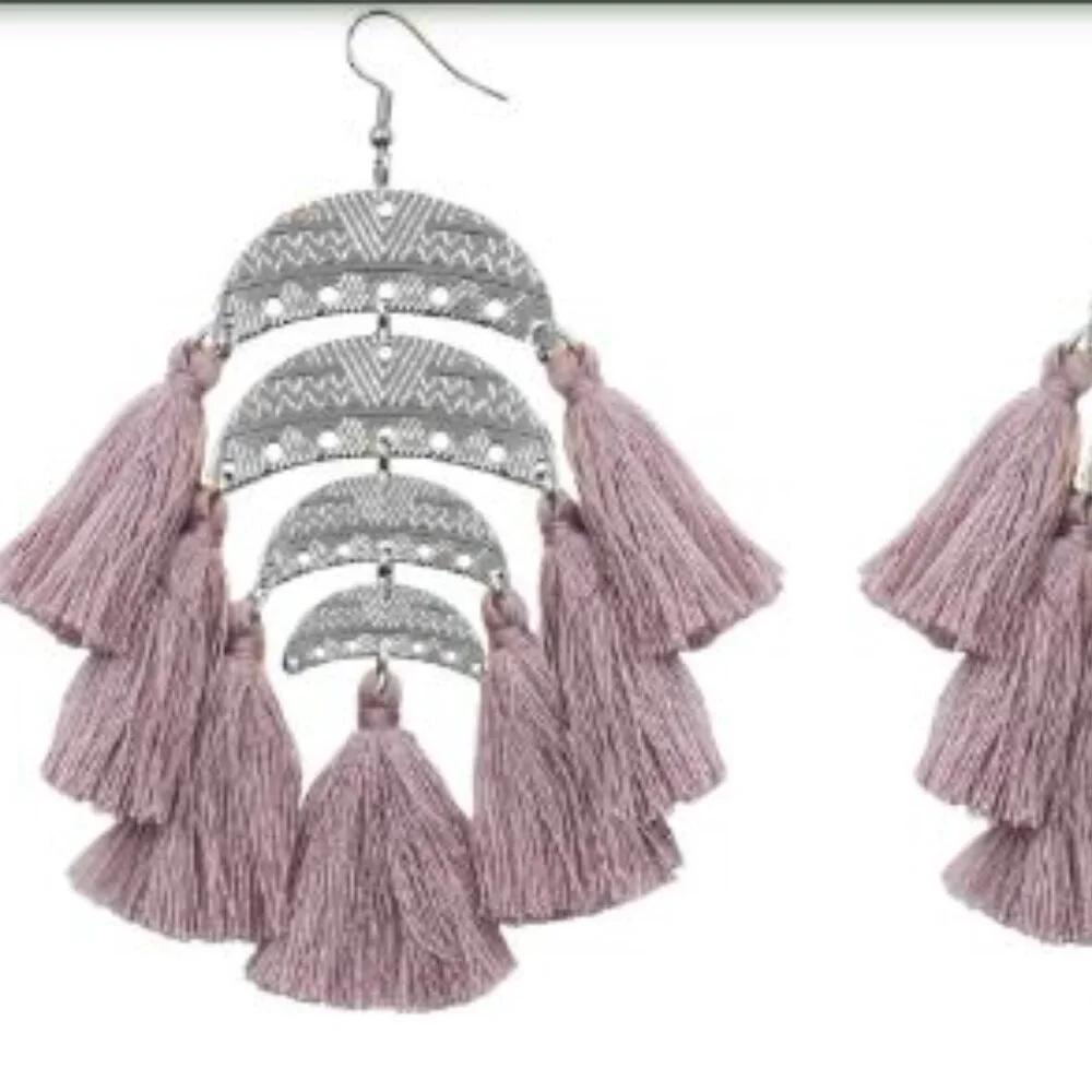 Kinsley Armelle Ximena Collection - Silver Lilac Earrings NWT - Picture 2 of 2